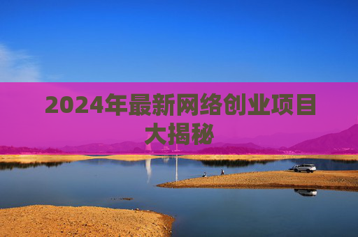 2024年最新网络创业项目大揭秘